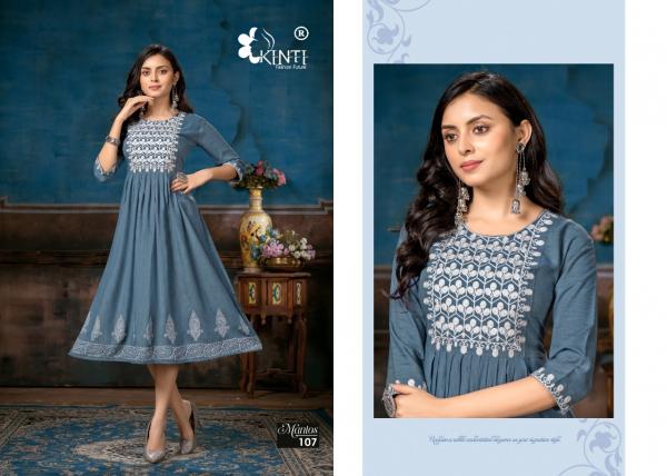 Kinti Mantos Fancy Wear Embroidery Kurti Collection